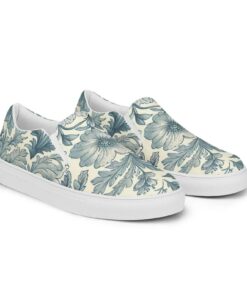 Floral Blue Ink Slip On Mo17