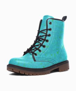 Turquoise Leather Boots Mo25